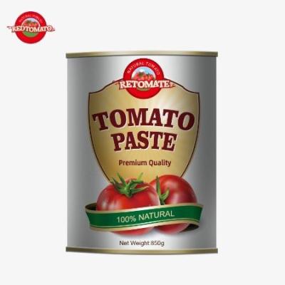 Cina Double Concentrated Tomato Paste From China Free From Additives, Delicious Conveniently Packaged In 850g Easyopen Cans in vendita