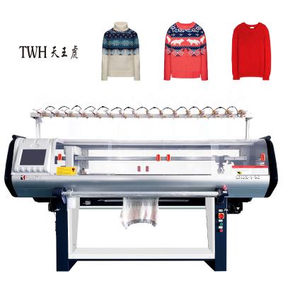 China Second hand Home Use Mutton Cloth Double System Sweater 12gg Flat Knitting Machines for Sale for sale