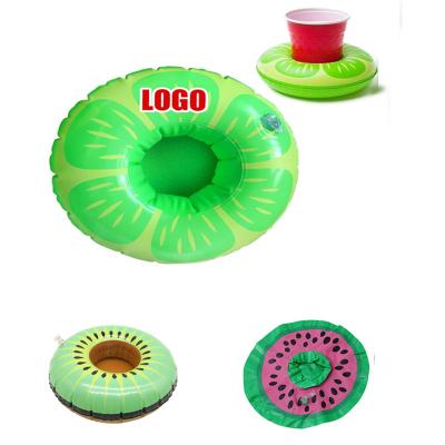 China Drink Holder Pool Floating PVC Inflatable Cup Coaster Enjoying Pool Party for sale
