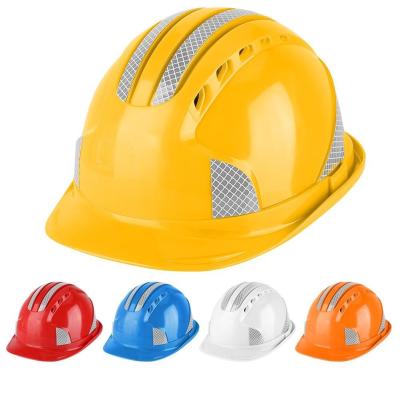 China Custom Logo  ABS Safety Helmet Construction Reflective Safty Helmet  Ventilate for sale