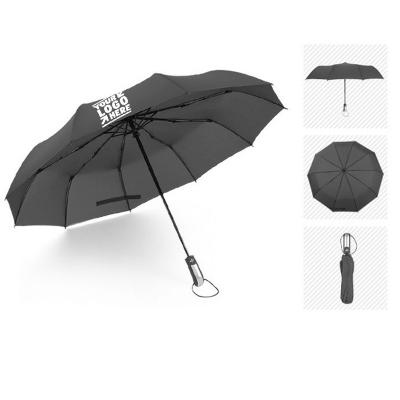 China Wind Resistant Auto Open Close Umbrella 10 Ribs Compact Travel Umbrella for sale