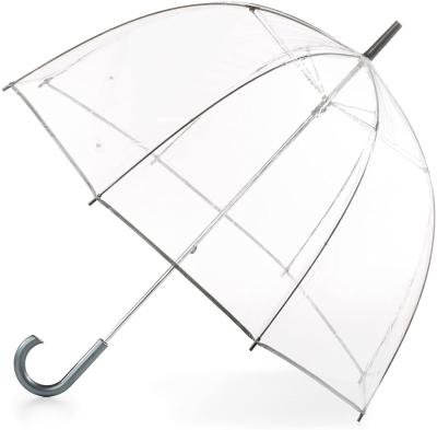 China Custom Brand Wind Resistant Umbrella Auto Open Clear Bubble Umbrella for sale