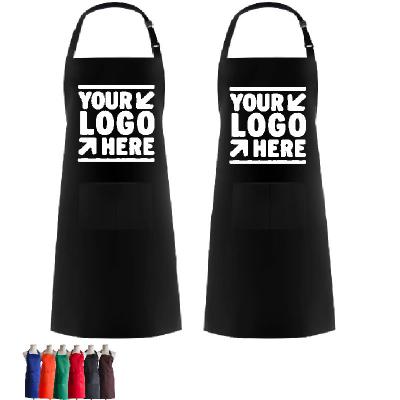 China Adjustable Bib Apron With 2 Pockets  Water Oil Resistant Apron for sale