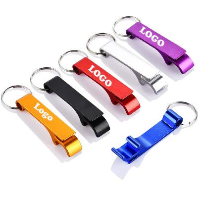 China Customized Brand Print Logo Personalized Giveaway Gifts Bottle Opener Key Ring for sale