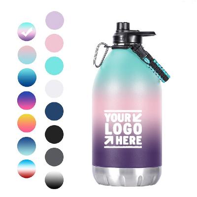 China 128OZ Thermoflask aisló la botella de agua con el logotipo modificado para requisitos particulares manija de la impresión de la marca en venta