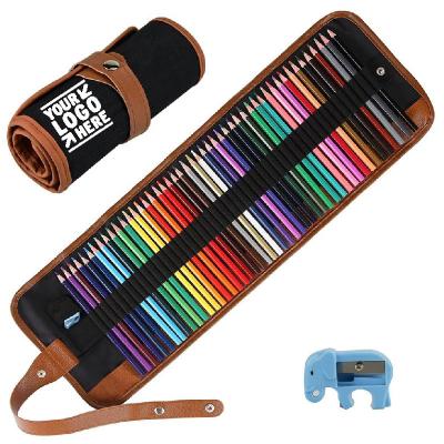 China 50 Count Professional Colored Writing Pencils Custom Logo Print for sale