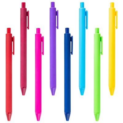 China Plastic Ballpoint Pen Advertising Cute Colorful Custom Logo Smooth Writing for sale