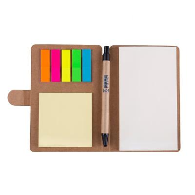 China Kraft  Personalized Journal Notebooks With Pen Sticky Notes  Loose Leaf for sale