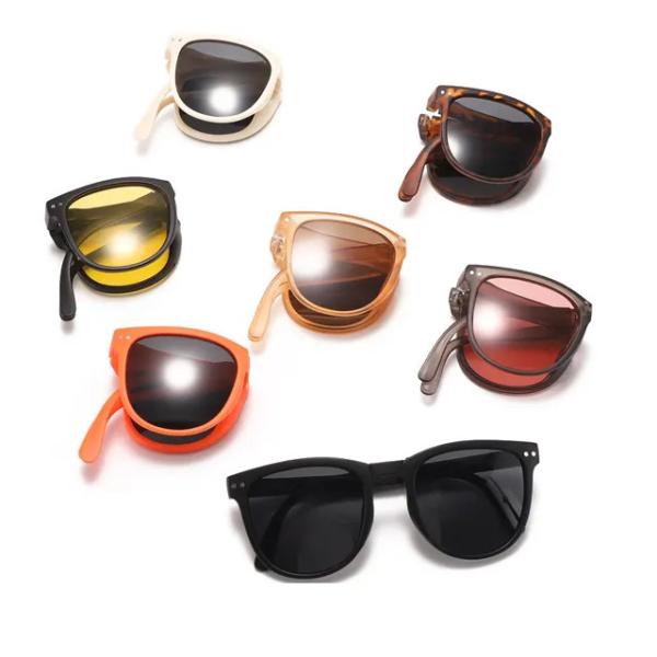 Quality Plastic Foldable Sun Protection Glasses Custom Brand Logo Printing for sale