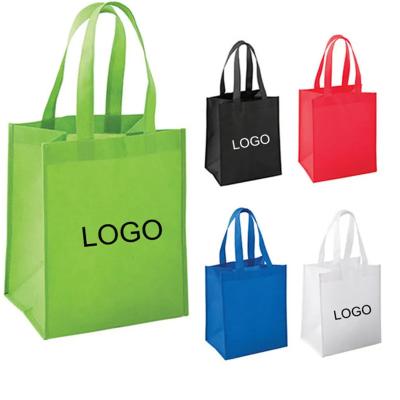 China Custom Printed Recyclable Fabric Non Woven Shopping Bags With Logo for sale