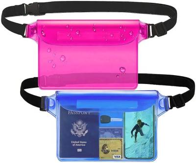 China Adjustable Belt Pvc Clear Bag Fanny Pack Custom Waterproof Waist Bag for sale
