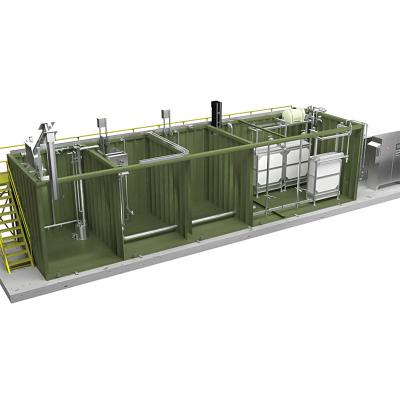 China Customizable 20t/D MBR Packaged Sewage Treatment Plant Units For Hotel Resorts And Village for sale