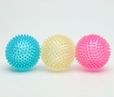 China Multicolor Pet Ball TPR Dog Toy Lightweight Spiky Bouncing Ball for sale