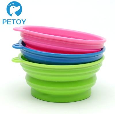China Durable Round Plastic Pet Bowls Reusable Silicone Cat Bowl OEM Service for sale