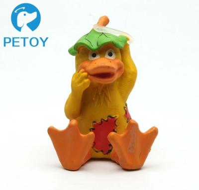China Fashionable Funny Squeaky Rubber Duck Dog Toy Customized Color Unique Design for sale