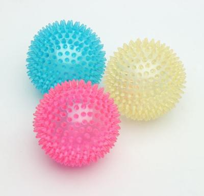 China Multicolor Dog Toy Spiky Ball Pet Knobby Bouncing Ball Toy OEM Service for sale