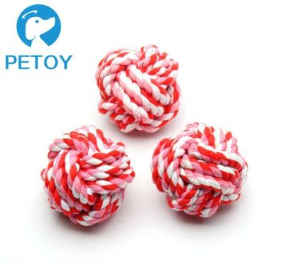 China Cotton Indestructible  Rope Ball Dog Toy Bright Color  ODM Services for sale