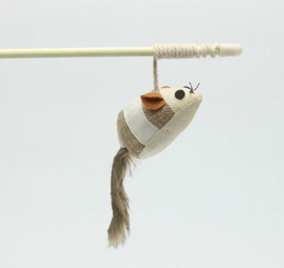 China Interactive Durable Pet Toys Mouse On A Stick Cat Toy Long Service Life for sale