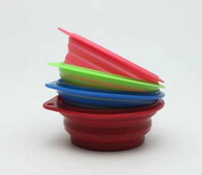 China Portable Foldable Plastic Pet Bowls Silicone Travel Bowl Eco - Friendly for sale
