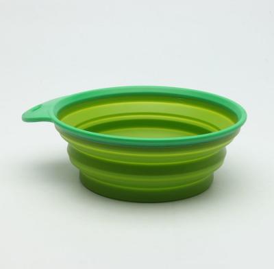 China Custom Plastic Pet Bowls Puppy Round Collapsible Silicone Bowl BSCI Approved for sale