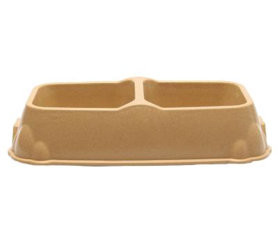 China Biodegradable Bamboo Fiber Bowls Water Feeding For Dogs And Cats Easy Clean for sale