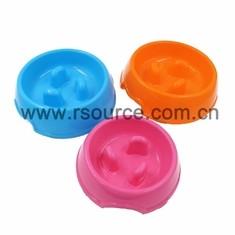 China BPA Free Plastic Pet Bowls 22CM Anti Skid Straw Pails Plastic Dog Feeder Pet for sale