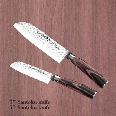 Chine Cerasteel Knife 2 Set 7'' Nakiri , 7'' Santoku à vendre