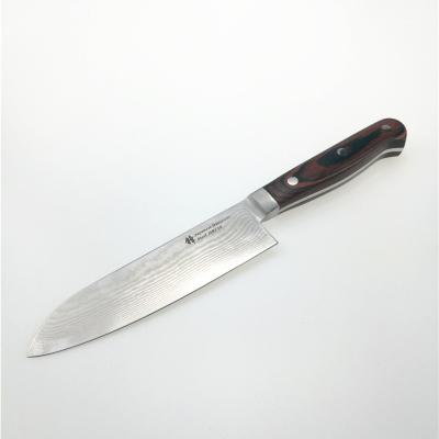 Chine Biens couteaux de cuisine de Santoku Damas de 5 pouces, couteaux de cuisine japonais à vendre
