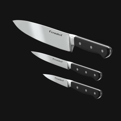 China Cerasteel Knife 3 Set(3.5''paring, 5''utility, 8''chef ) à venda