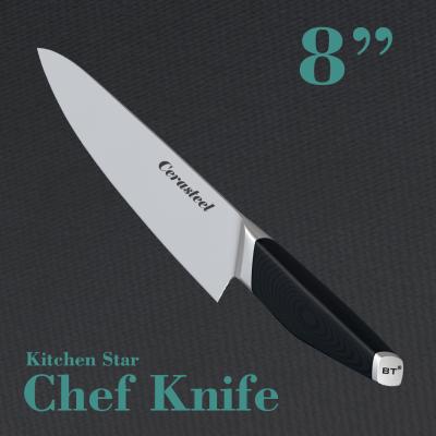 China G10 Fiberglass Handle Cerasteel Knife 8'' Chef Knife for sale