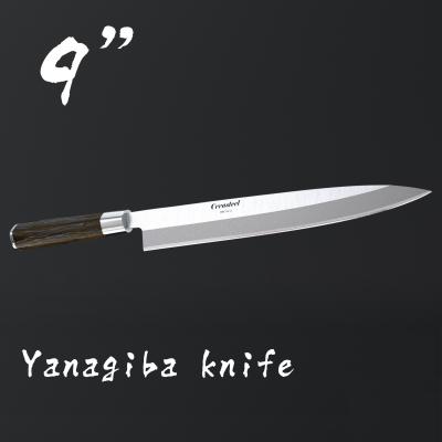 China 9 Inch Beech Wood Handle Cerasteel Yanagiba Sushi Knife for sale