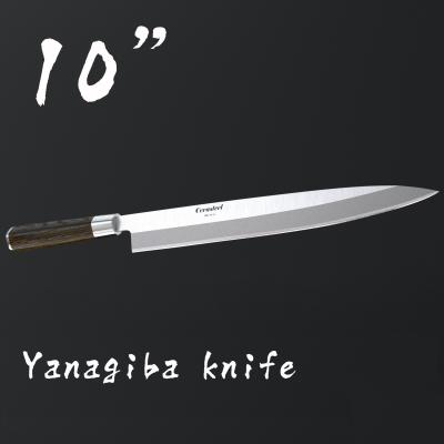 China 10'' Cerasteel Yanagiba Sushi Knife With Beech Wood Handle for sale