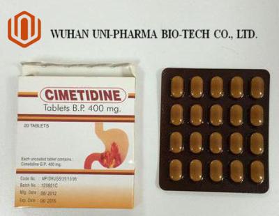 Chine Le CIMÉTIDINE occidental de médecine marque sur tablette le point d'ébullition 400mg. (20TABLETS, comprimés ronds blancs d'aluminium, d'A) à vendre
