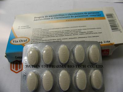China Finished Medicine Tablet Amoxicillin And Clavulanic Acid Tablets 4 / 7 / 10 Tabs / Blister for sale