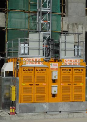 China Yellow Color Building Site Hoist 8 Rack Module With Frequency Control Motors for sale