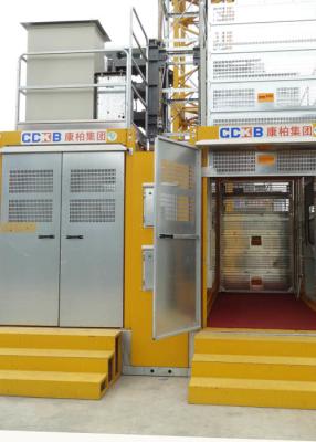 China Elevador modular do passageiro da construção, controlo do motor material da grua FC do homem à venda