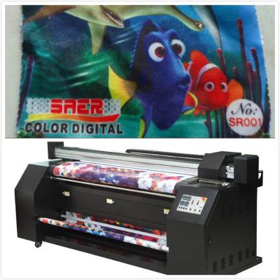 Cina stampatrice del tessuto di 5.5KW Digital per stampa all'aperto dell'insegna di sublimazione del tessuto in vendita