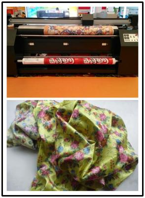 China 22 sqm/h im 4 Durchlauf Flaggen-Druckmaschinen-Polyester-Rohbaumwolle-Seiden-Material zu verkaufen
