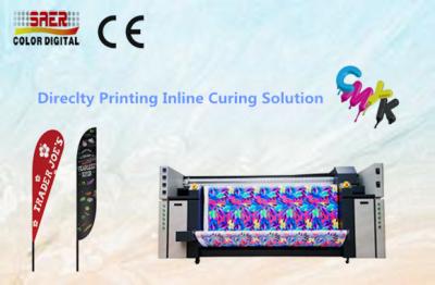 中国 高リゾリューションを用いるCMYKデジタルの生地の作図装置/テーブル掛けの織物の印刷システム 販売のため