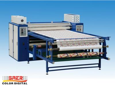 China Large Format Calender Heat Press Machine 420mm Drum Diameter Oil Heating for sale