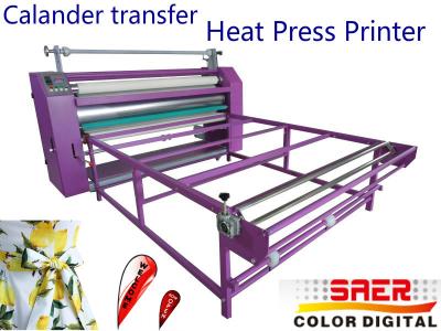 China CE giratório da máquina de impressão da imprensa do calor da máquina industrial do calendário de matéria têxtil à venda