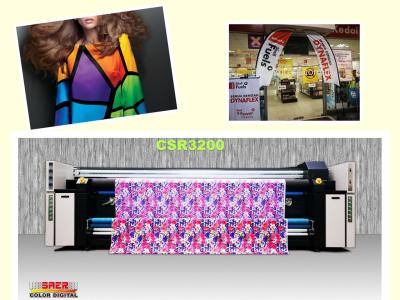 Chine Double résolution maximum de l'imprimante à jet d'encre de machine d'imprimante de tissu d'encre de colorant de Cmyk 1800DPI à vendre