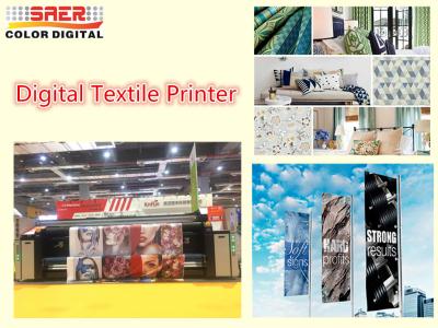 China 1800DPI Large Format Dual CMYK Digital Textile Printer for sale