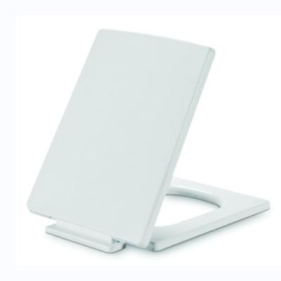 China Cubierta rectangular de plástico para el asiento del inodoro de cierre lento con fijación de resistencia y sellado suave en venta