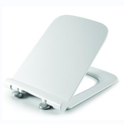 China Polypropylene Materials Modern Design Soft Closing Square Shape Toilet Seat Cover for sale