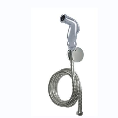China Electroplated Plastic Double Water Female Washer Pressurized Spray Gun Body Cleaner Toilet Nozzle for sale