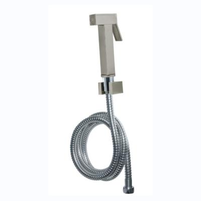 China Light Grey Brass Hand-Held Bidet Sprayer for Sustainable Hot and Cold Bathroom Sets for sale