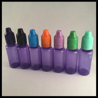 China Purple 20 Ml Plastic Dropper Bottles , Health And Safety PET Ejuice Oil Dropper Bottle for sale