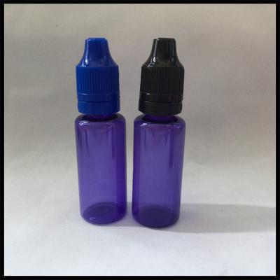 China Purple PET E Liquid Bottles , PET Plastic Squeezable Dropper Bottles 15ml Capacity for sale