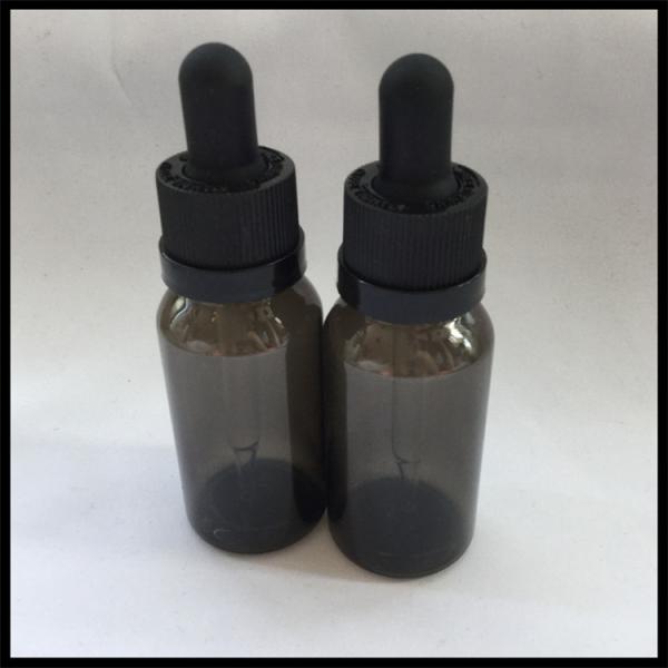 Quality Black Empty PET E Liquid Bottles , Medical Grade Plastic Eye Dropper Bottles for sale
